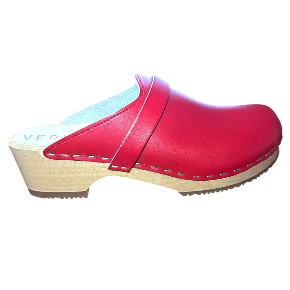 Verka Ledig Clog Lingonberry – Swedish Wooden Slip-On Clogs SZ 39/8- 8.5 NWOB